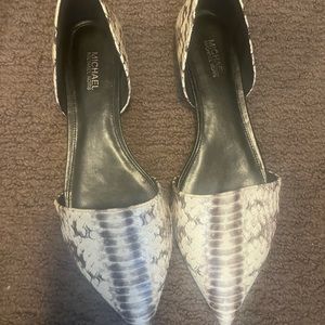 Michael Kors faux snake skin flats